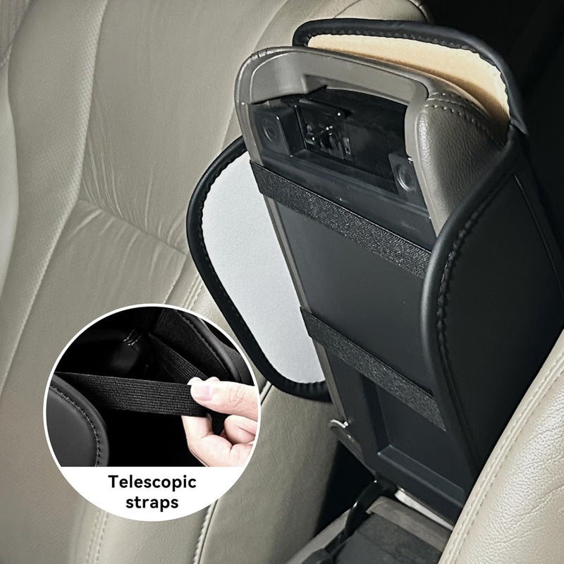Tioollev Car Armrest Box Cover Diamond Quilted Grade Leather Console Organizer Car with Side Storage Pocket Universal Vehicle Middle Console Cover, Most Vehicle, SUV, Truck. (Gray) - Image 5